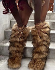 Faux Fur High Boots